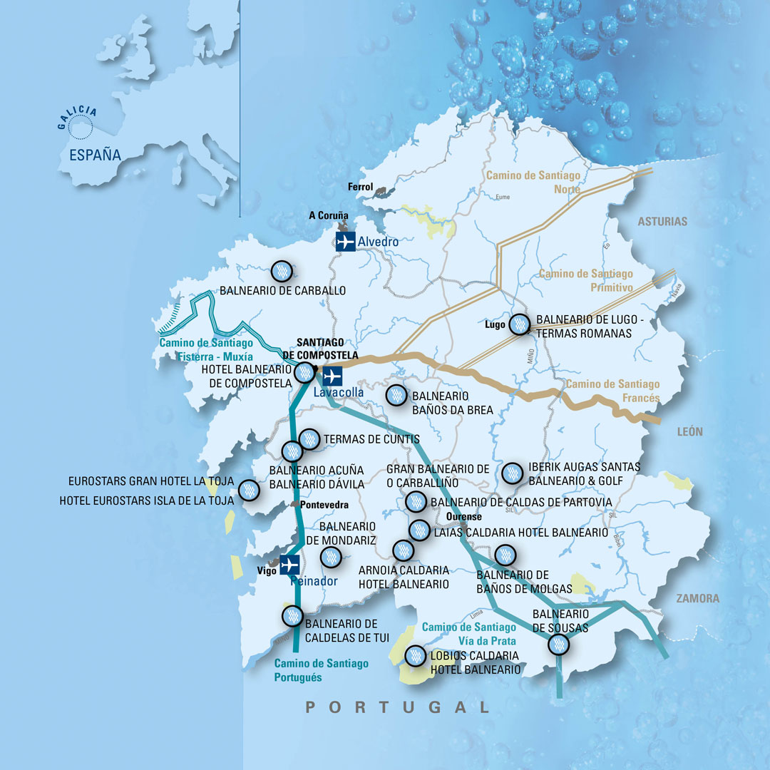 Mapa de agua de Galicia